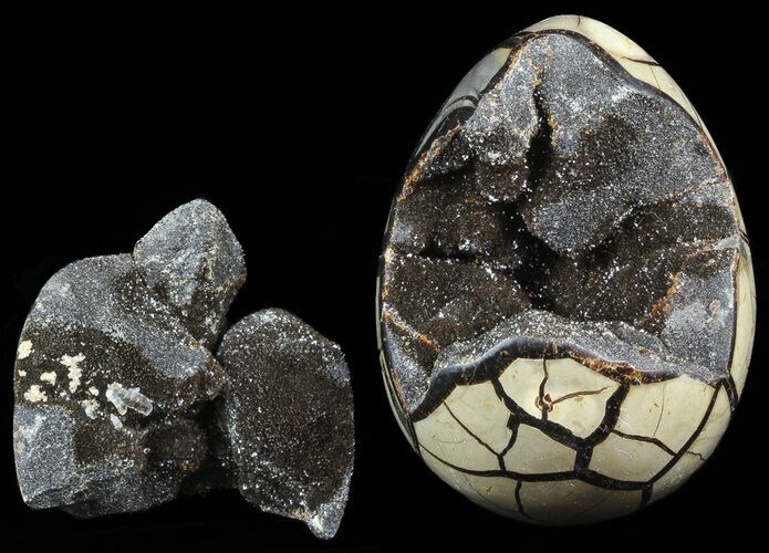 Septarian Dragon Egg Geode With Removable Section #57440